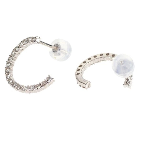 K18WG DIAMOND EARRING - 2