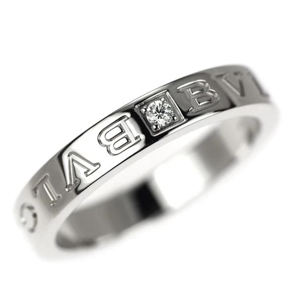 BULGARI K18WG DIAMOND RING: Bulgari K18WG Diamond Ring Brand: Bvlgari Type/Style: Ring Material: K18WG, Main Stone Natural Color: WG Size: 9.5 US Accessories: None Accessories Notice: When purchasing pre-owned goods, please
