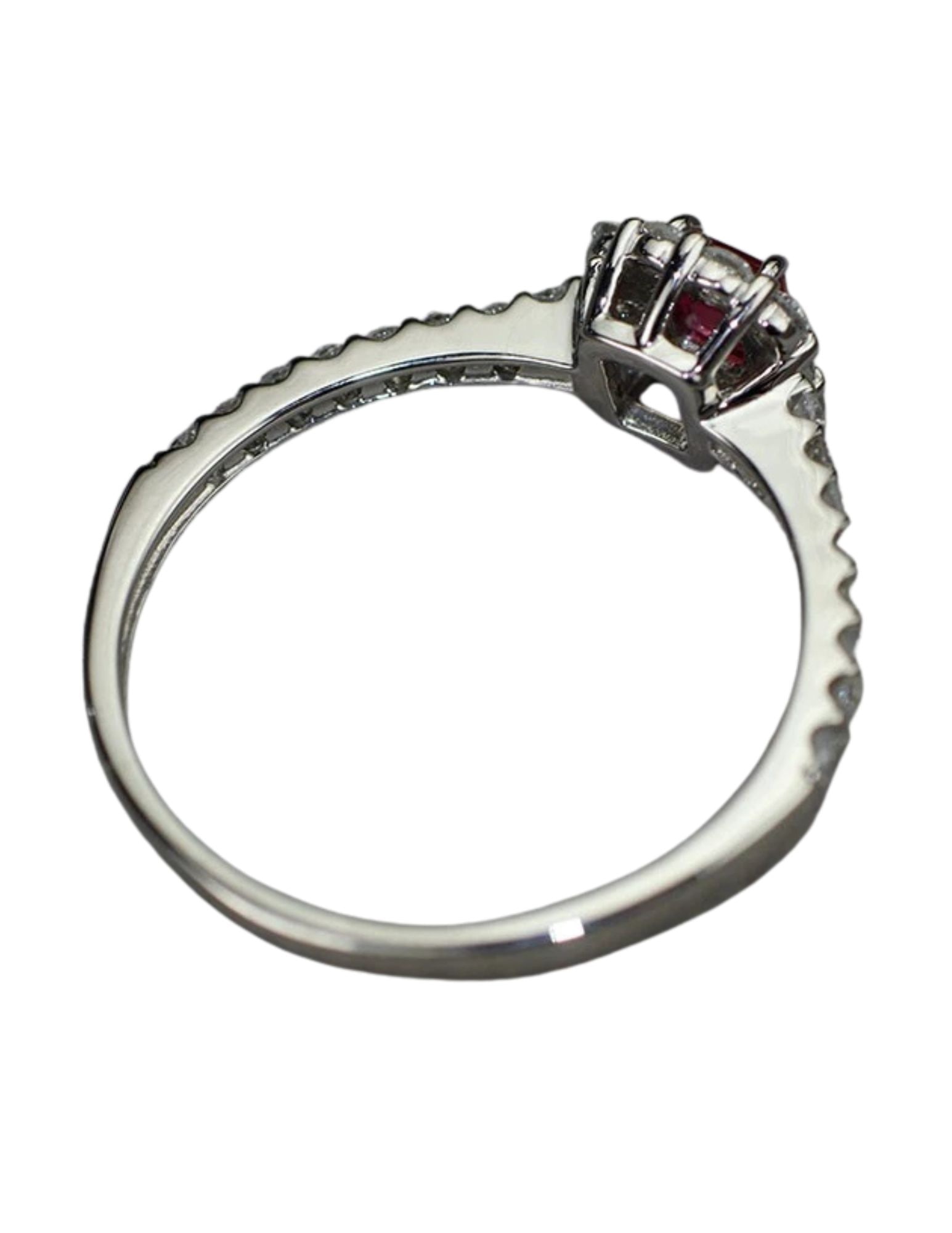 PT950 RUBY DIAMOND RING - 3