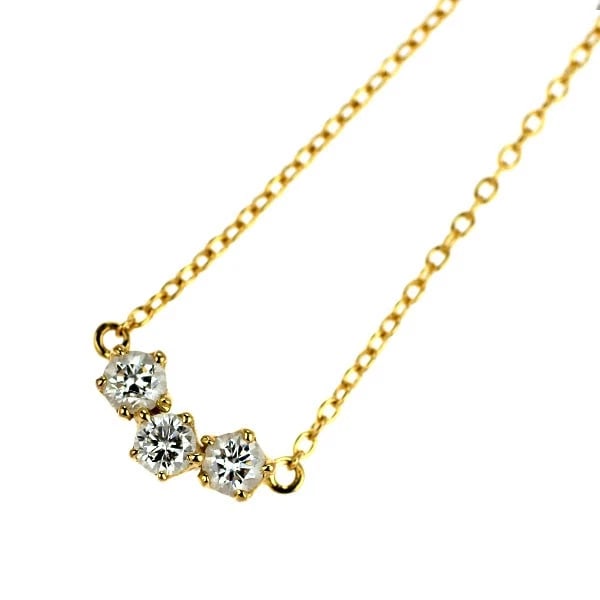 AKER BLANC K18YG DIAMOND PENDANT NECKLACE LESS DIAMOND: Aker Blanc K18YG diamond pendant necklace less diamond Brand: None Type/Style: pendant necklace Material: K18YG, Main Stone Natural Color: YG Size: Chain Length: 40cm Accessories: None Accessories