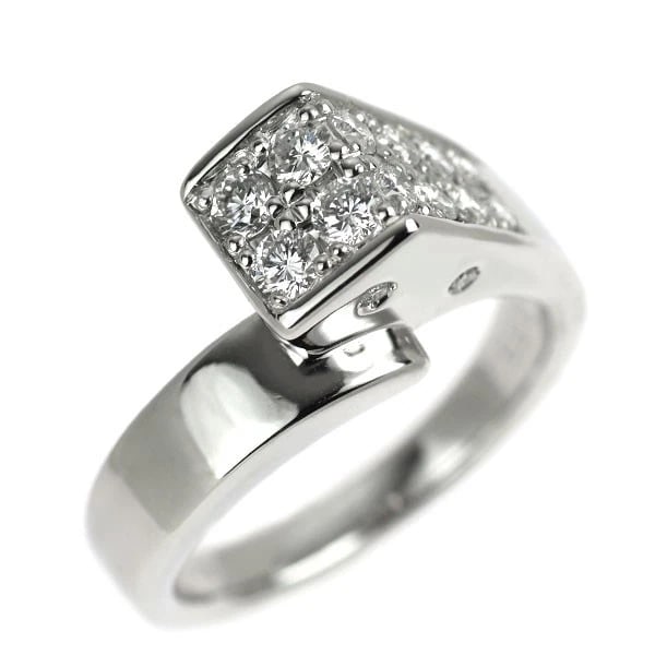 PT900 DIAMOND RING: Pt900 diamond ring Brand: None Type/Style: Ring Material: Pt900, Main Stone Natural Color: None Size: 5.5 - 5.75 US Accessories: None Accessories Notice: When purchasing pre-owned goods, please refer