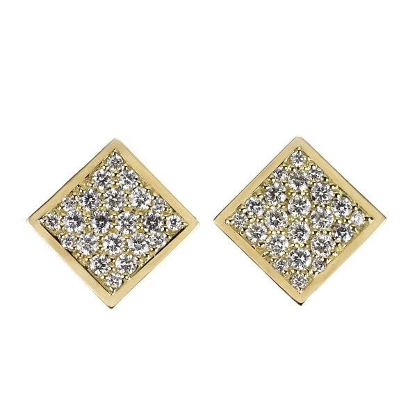 K18YG DIAMOND EARRINGS: K18YG DIAMOND EARRINGS Brand: None Type/Style: piercing Material: K18YG, Main Stone Natural Color: YG Size: Length/Width/Diameter 15.2 Accessories: None Accessories Notice: When purchasing