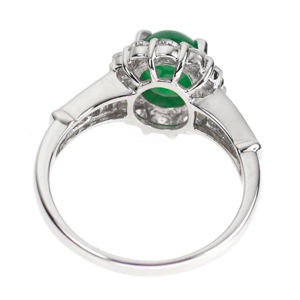 PT900 JADE DIAMOND RING - 3