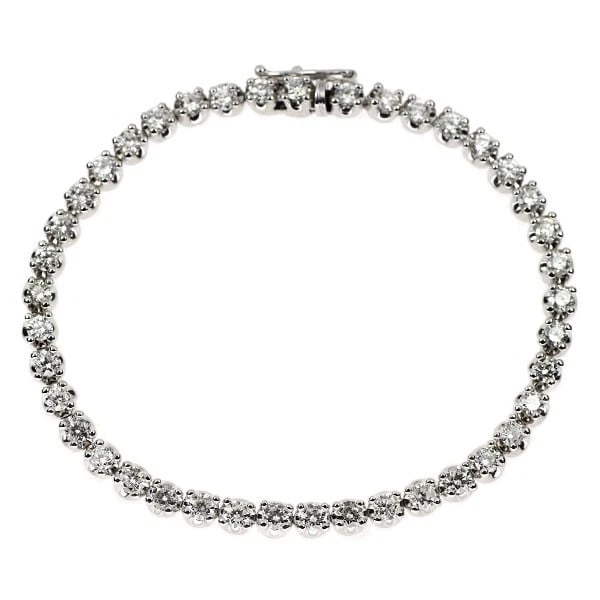 K18WG TENNIS DIAMOND BRACELETBY: K18WG TENNIS DIAMOND BRACELETBY Brand: None Type/Style: bracelets Material: K18WG, Main Stone Natural Color: WG Size: Chain Length 18cm Length/Width/Diameter 4.4 Accessories: None Accessories Notice: