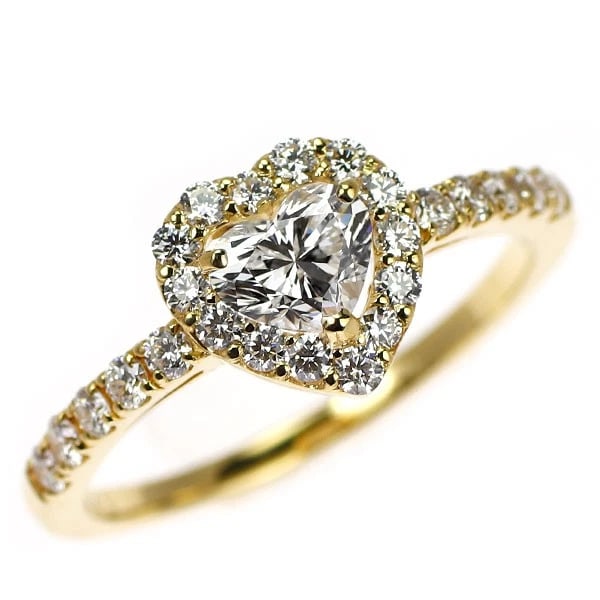 K18YG FINEST HEART SHAPE DIAMOND RING: K18YG Finest Heart Shape Diamond Ring Brand: None Type/Style: Ring Material: K18YG, Main Stone Natural Color: YG Size: 6 US Accessories: None Accessories Notice: When purchasing pre-owned goods,