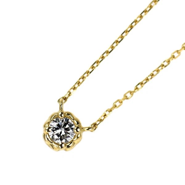 ARCHER BLANC K18YG DIAMOND PENDANT NECKLACE: Archer Blanc K18YG diamond pendant necklace Brand: None Type/Style: pendant necklace Material: K18YG, Main Stone Natural Color: YG Size: Chain Length 40cm Accessories: None Accessories Notice: When