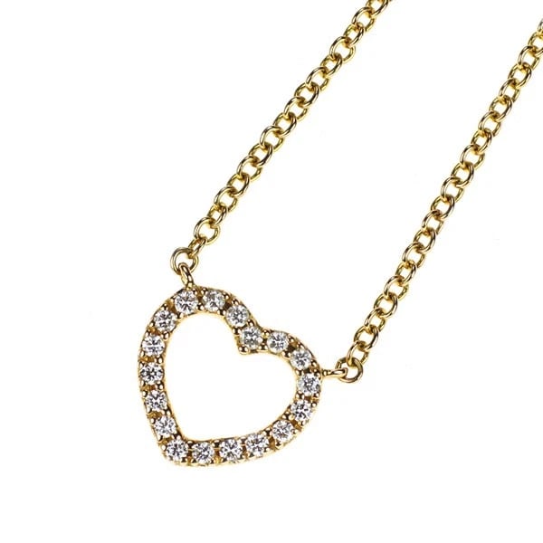 TIFFANY & CO K18PG DIAMOND PENDANT NECKLACE: Tiffany & Co K18PG diamond pendant necklace Brand: Tiffany Type/Style: pendant necklace Material: K18PG, Main Stone Natural Color: PG Size: Chain Length 41cm Accessories: None Accessories Notice: