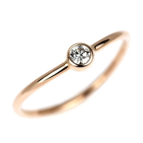 TIFFANY & CO K18PG DIAMOND RING: Tiffany & Co K18PG diamond ring Brand: Tiffany Type/Style: Ring Material: K18PG, Main Stone Natural Color: PG Size: 4 US Accessories: None Accessories Notice: When purchasing pre-owned goods, please