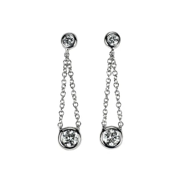 K18WG DIAMOND EARRING: K18WG diamond earring Brand: None Type/Style: piercing Material: K18WG, Main Stone Natural Color: WG Size: Length/Width/Diameter 23.8 Accessories: None Accessories Notice: When purchasing pre-owned