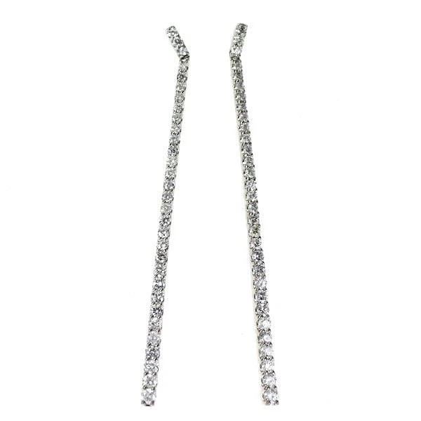 K18WG DIAMOND EARRING: K18WG diamond earring Brand: None Type/Style: piercing Material: K18WG, Main Stone Natural Color: WG Size: Length/Width/Diameter 51.8 Accessories: None Accessories Notice: When purchasing pre-owned