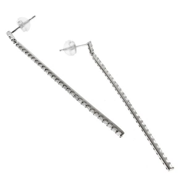 K18WG DIAMOND EARRING - 2