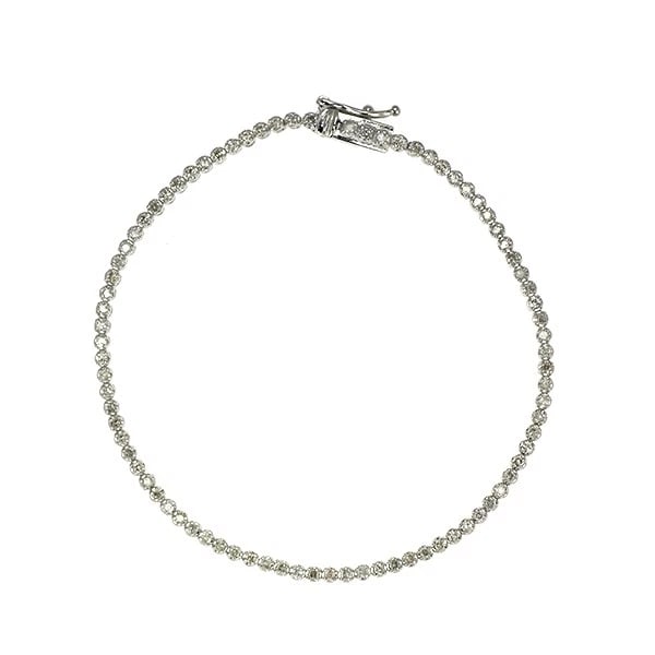 K18WG DIAMOND TENNIS BRACELET: K18WG diamond tennis bracelet Brand: None Type/Style: bracelets Material: K18WG, Main Stone Natural Color: WG Size: Chain Length 17cm Length/Width/Diameter 2.0 Accessories: None Accessorie