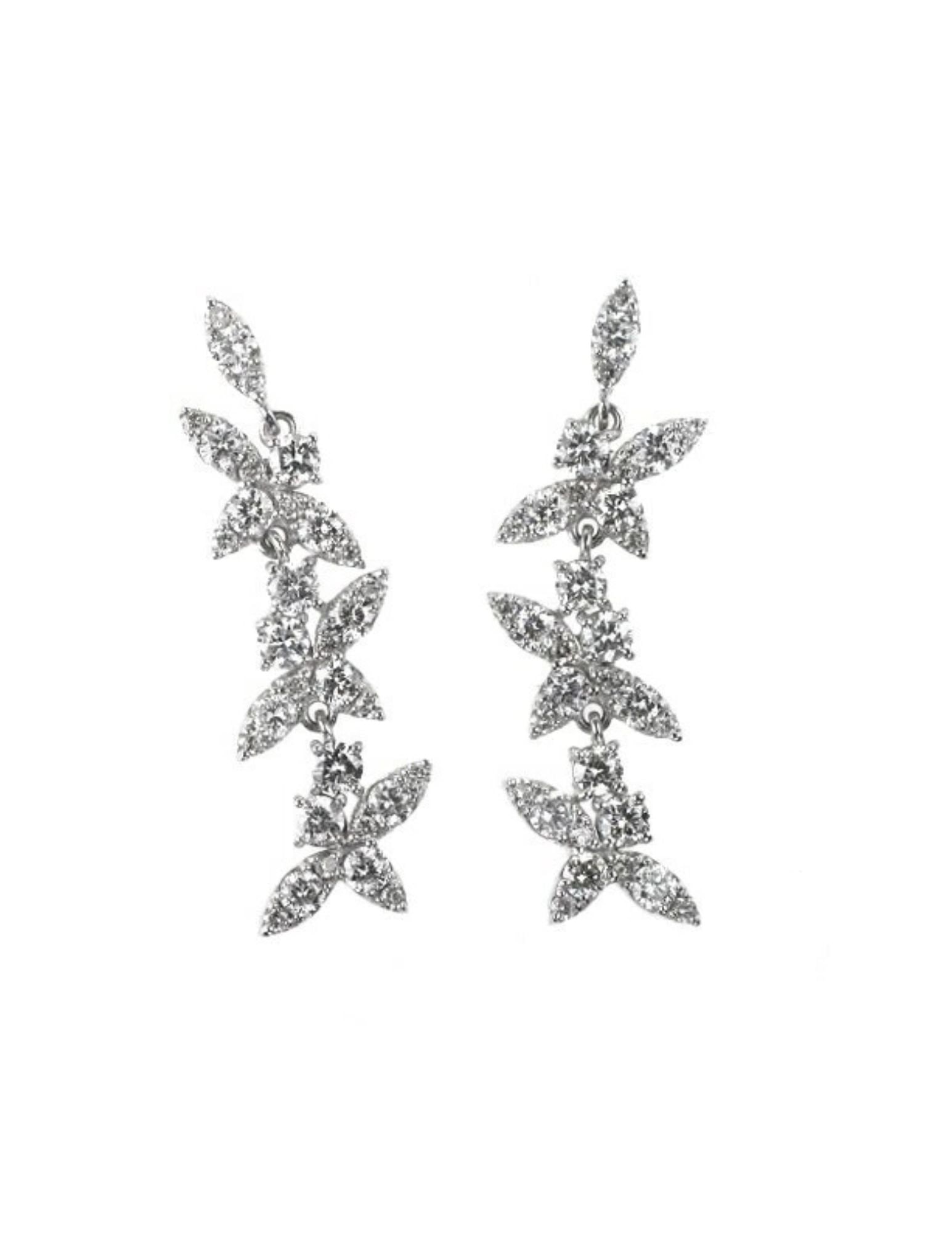 K18WG DIAMOND EARRING - 2