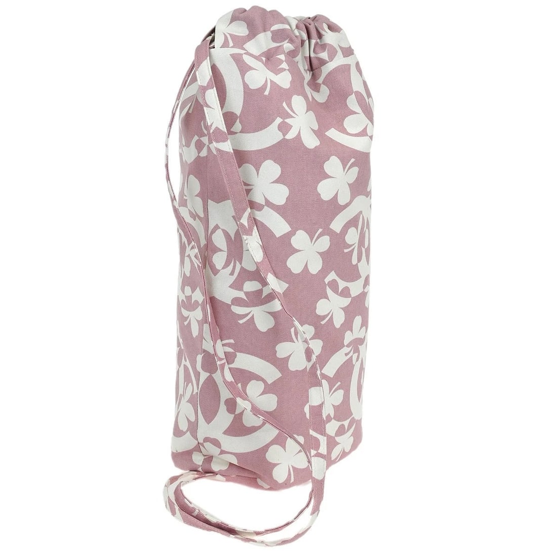 CHANEL PINK CANVAS DRAWSTRING SHOULDER BAG - 2