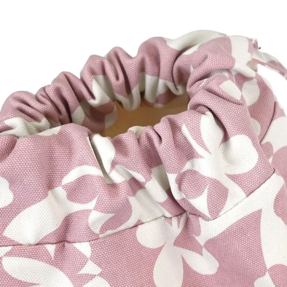 CHANEL PINK CANVAS DRAWSTRING SHOULDER BAG - 6