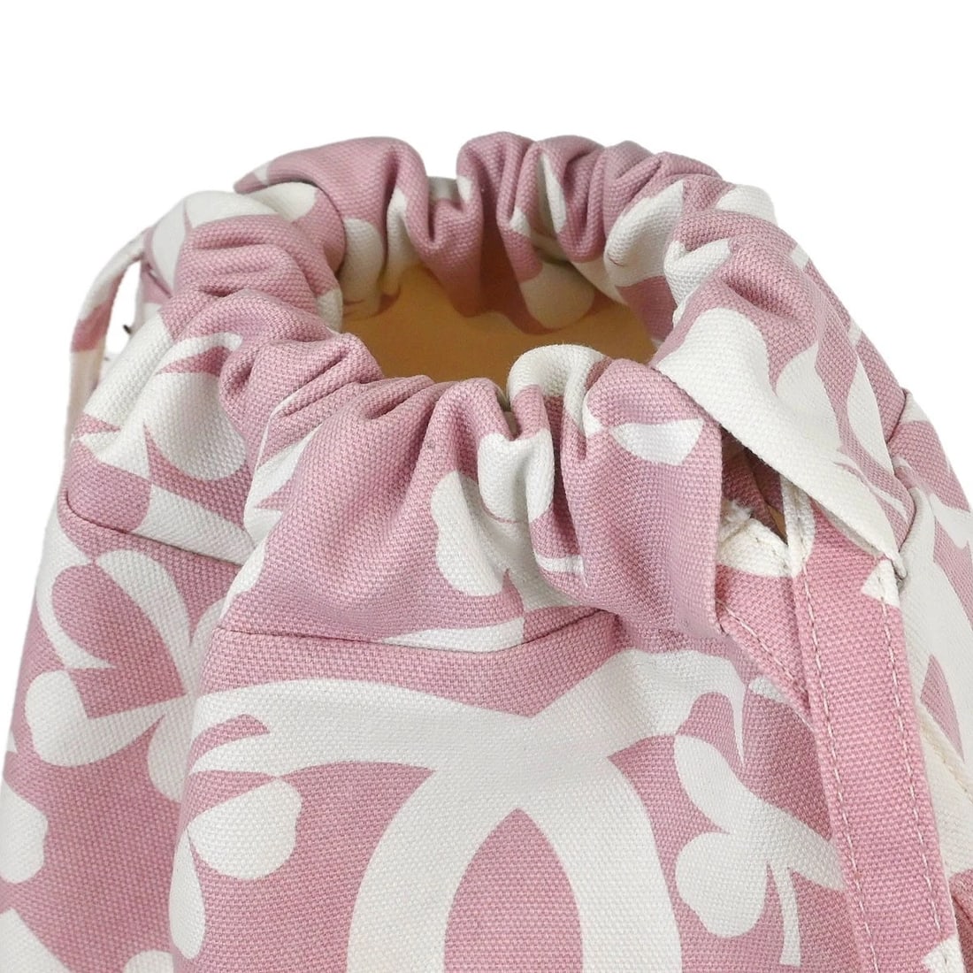 CHANEL PINK CANVAS DRAWSTRING SHOULDER BAG - 7