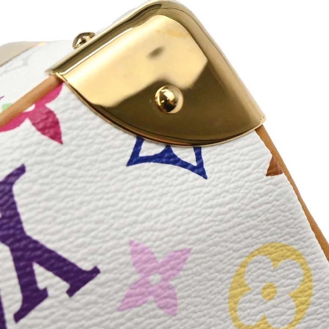 LOUIS VUITTON WHITE MONOGRAM MULTICOLOR HANDBAG - 6