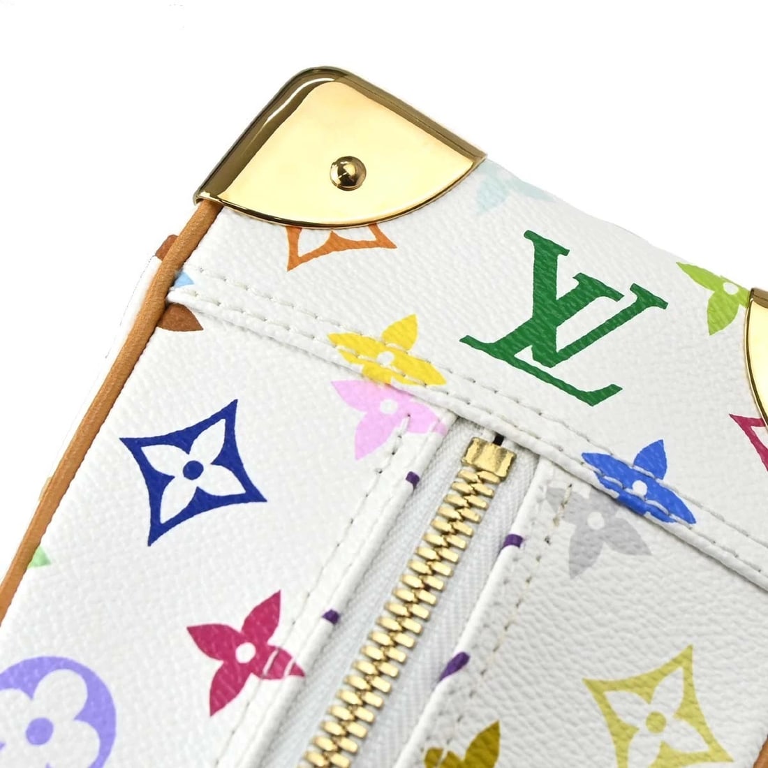 LOUIS VUITTON WHITE MONOGRAM MULTICOLOR HANDBAG - 7