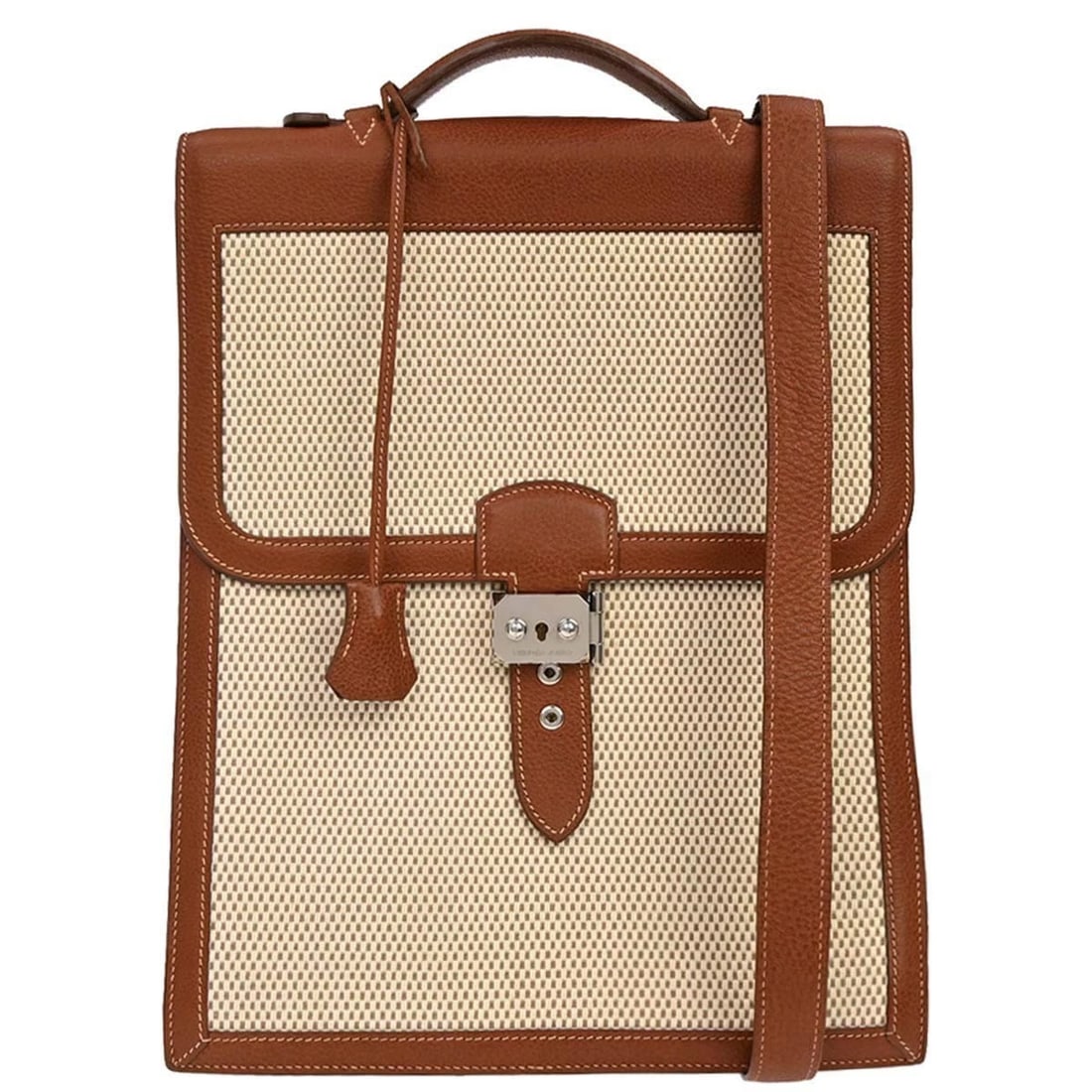 HERMES BEIGE BROWN TOILE GM BUFFALO 2WAY HANDBAG: Hermes Beige Brown Toile GM Buffalo 2way Handbag Brand: HERMES Type/Style: Satchel/Top Handle Bag Material: Toile GM, Buffalo Color: Beige, Brown Size: W 11.0 x H 14.6 x D 4.3 inch Accessories: None
