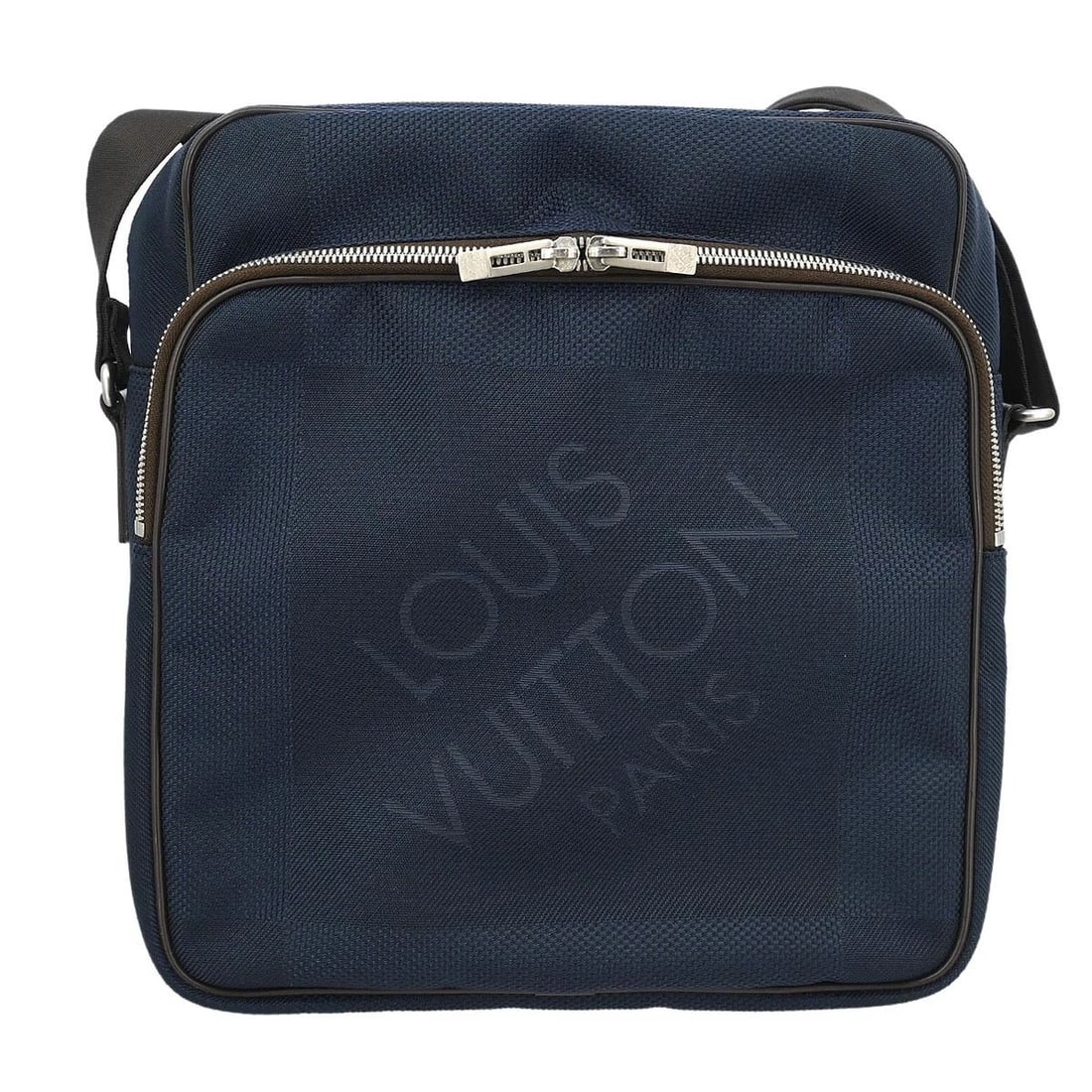 LOUIS VUITTON NAVY DAMIER GEANT PILOT SHOULDER BAG: Louis Vuitton Navy Damier Geant Pilot Shoulder Bag Brand: Louis Vuitton Type/Style: Shoulder Bag Material: Damier geant canvas, Leather Color: Blue Ocean * Navy Size: W 11.0 x H 12.2 x D 6.3 inch