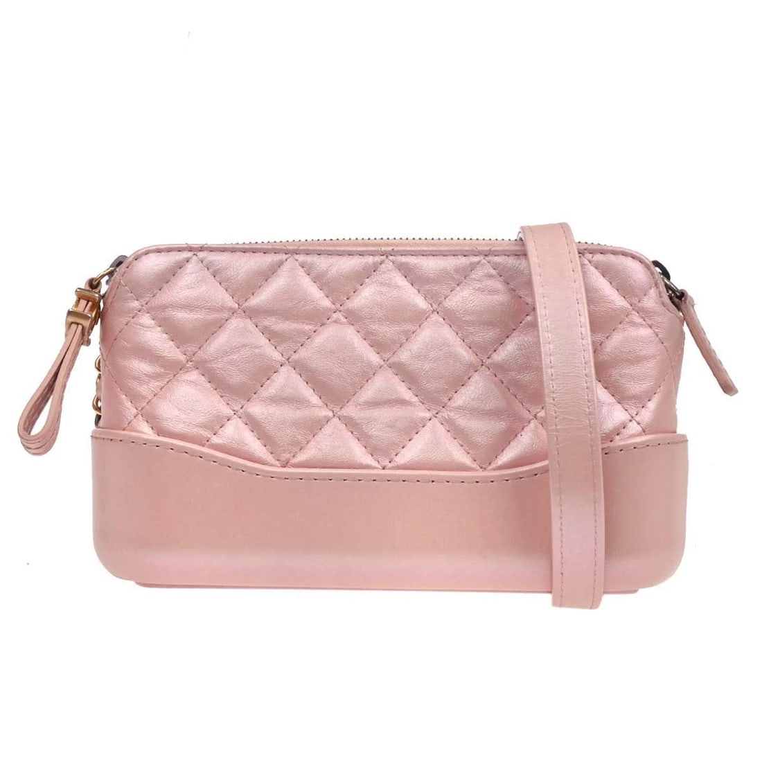 CHANEL LIGHT PINK LAMBSKIN CALFSKIN GABRIELLE SHOULDER BAG: Chanel Light Pink Lambskin Calfskin Gabrielle Shoulder Bag Brand: CHANEL Type/Style: Shoulder Bag Material: Calfskin, Lambskin Color: Light Pink Size: W 7.1 x H 3.9 x D 2.4 inch Accessories: None