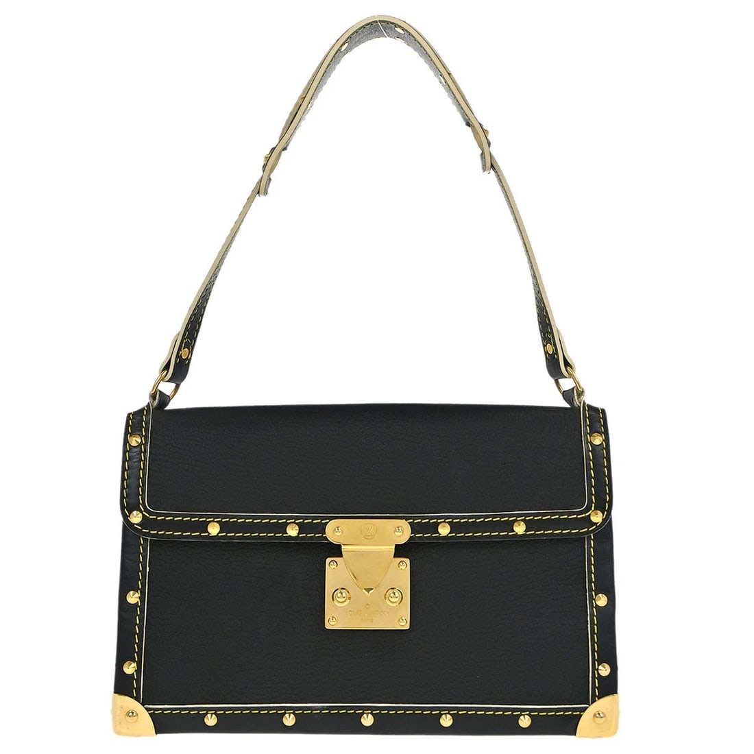 LOUIS VUITTON BLACK SUHALI L'AIMABLE HANDBAG (1 of 4)