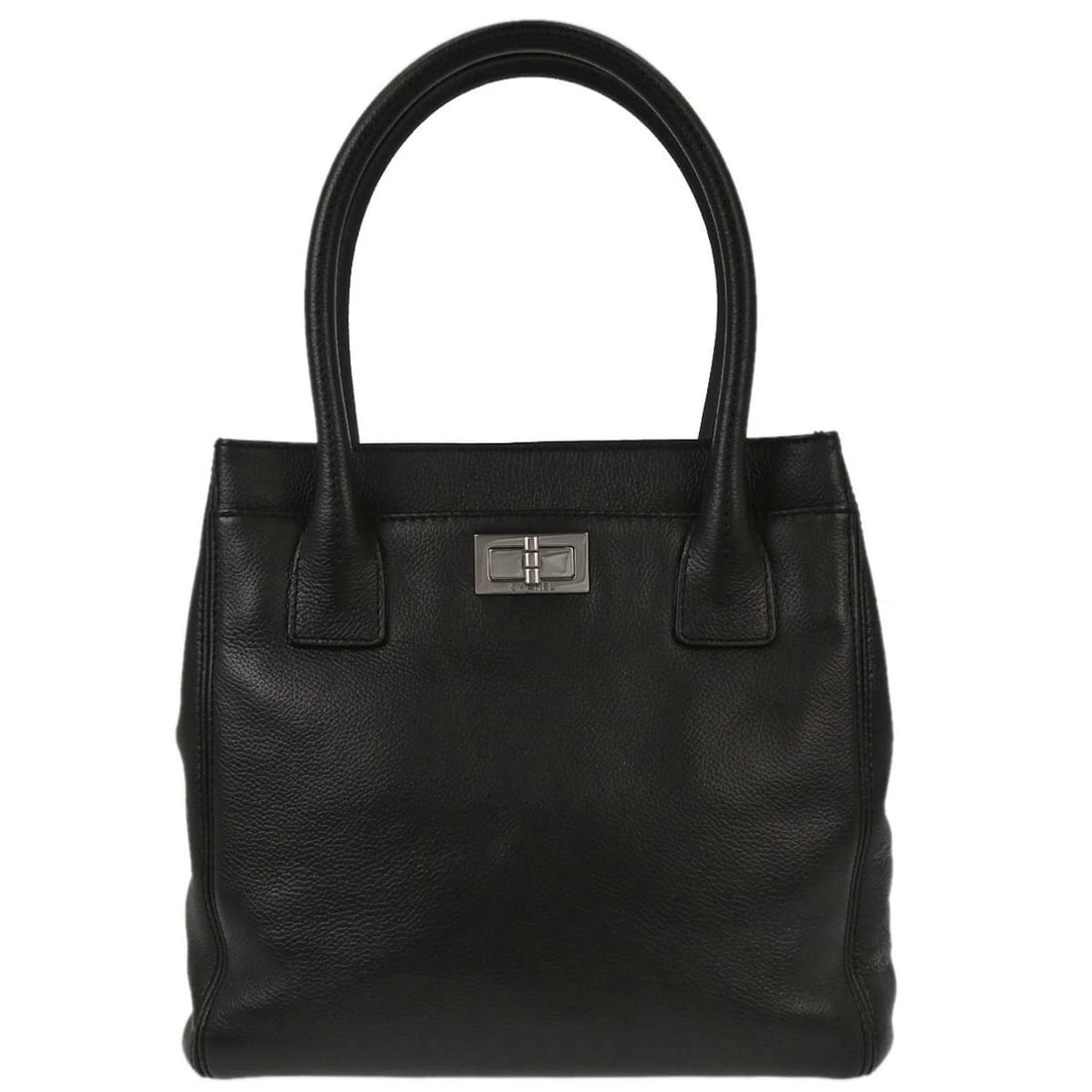 CHANEL BLACK CALFSKIN MADEMOISELLE LOCK EXECUTIVE TOTE BAG (1 of 4)