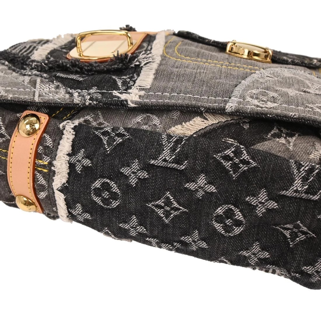LOUIS VUITTON MONOGRAM DENIM PATCHWORK POSTIE 2WAY HANDBAG - 5