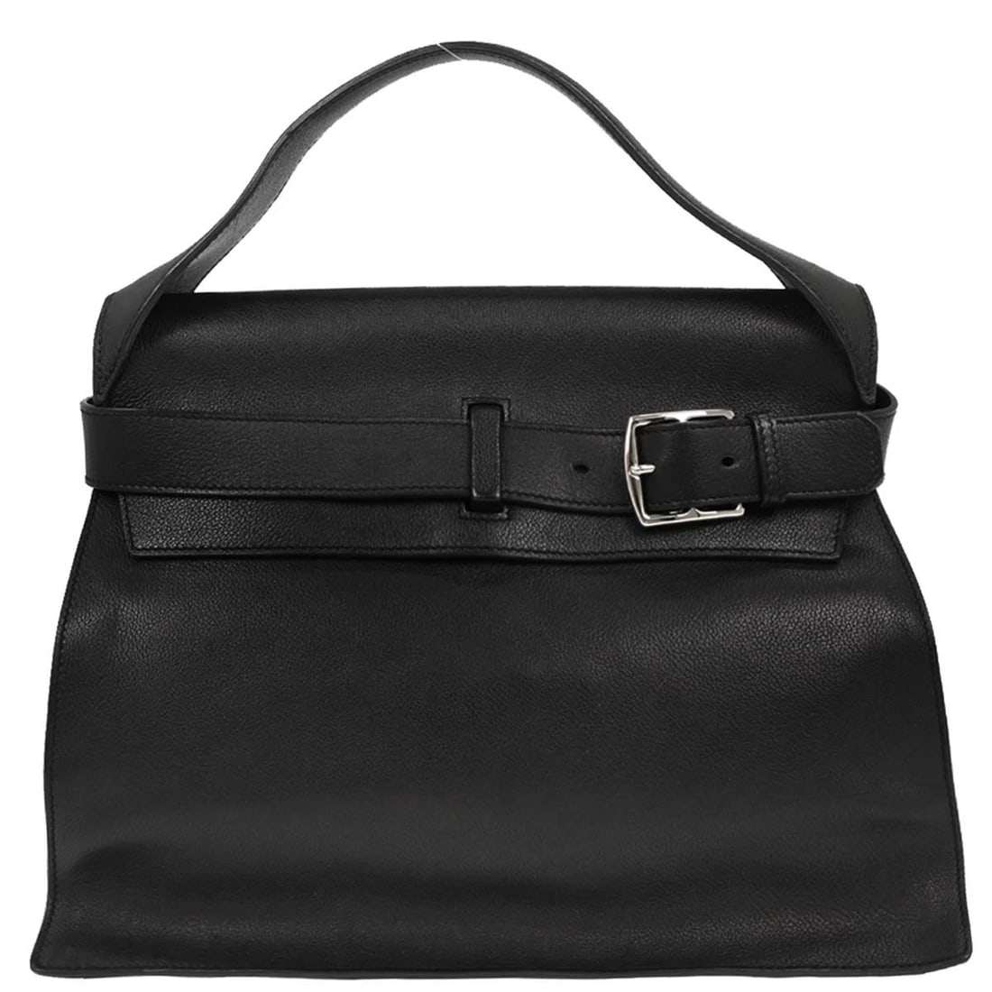 HERMES BLACK EVERGRAIN ETRIBELT HANDBAG: Hermes Black Evergrain Etribelt Handbag Brand: HERMES Type/Style: Satchel/Top Handle Bag Material: Evergrain Color: Black Size: W 13.0 x H 9.4 x D 5.1 inch Accessories: None Accessories No