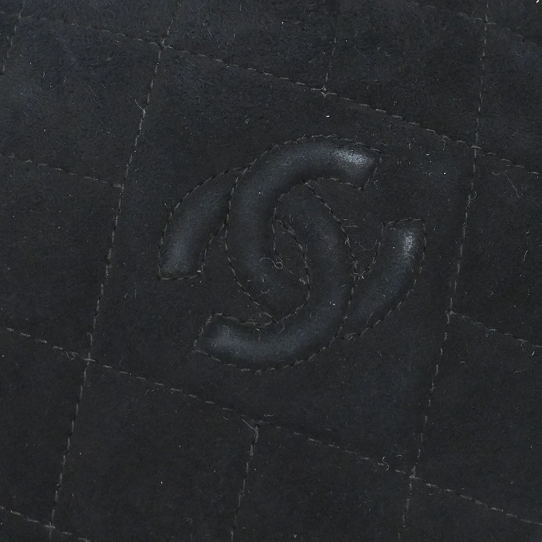 CHANEL BLACK SUEDE CAMERA BAG - 5