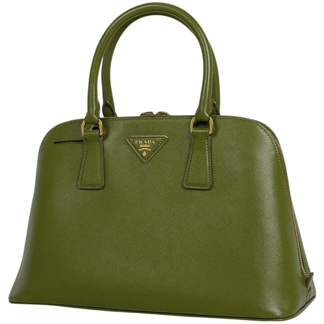 PRADA HAND BAG WITH LOGO SAFIANO LEATHER: PRADA Hand Bag with logo Safiano leather Brand: PRADA Type/Style: Hand Bag Material: Safiano leather Color: Green Size: Width 33cm(13inch) Height 21cm(8.3inch) Depth 14cm(5.5inch) Accessories: None