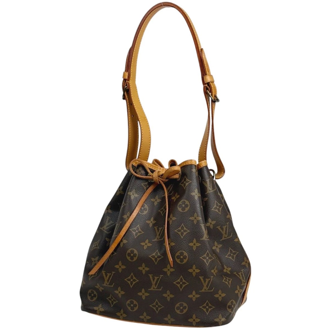 LOUIS VUITTON PETIT NOE SHOULDER BAG: Louis Vuitton Petit Noe Shoulder Bag Brand: Louis Vuitton Type/Style: Shoulder Bag Material: Monogram Color: Brown Size: Width 24cm(9.4inch) Height 26cm(10.2inch) Depth 18cm(7.1inch) Accessories: