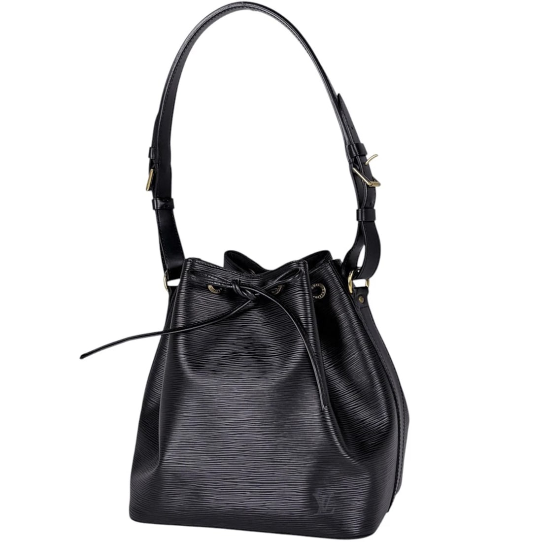 LOUIS VUITTON PETIT NOE SHOULDER BAG: Louis Vuitton Petit Noe Shoulder Bag Brand: Louis Vuitton Type/Style: Shoulder Bag Material: Epi Color: Noir (Black) Size: Width 25cm(9.8inch) Height 27cm(10.6inch) Depth 19cm(7.5inch) Accessories