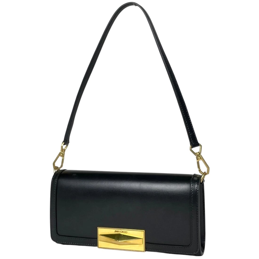 JIMMY CHOO SHOULDER BAG DIAMOND MINI LEATHER: Jimmy Choo Shoulder Bag Diamond mini leather Brand: JIMMY CHOO Type/Style: Shoulder Bag Material: leather Color: Black Size: Width 22cm(8.7inch) Height 11.5cm(4.5inch) Depth 5cm(2inch) Accessories: