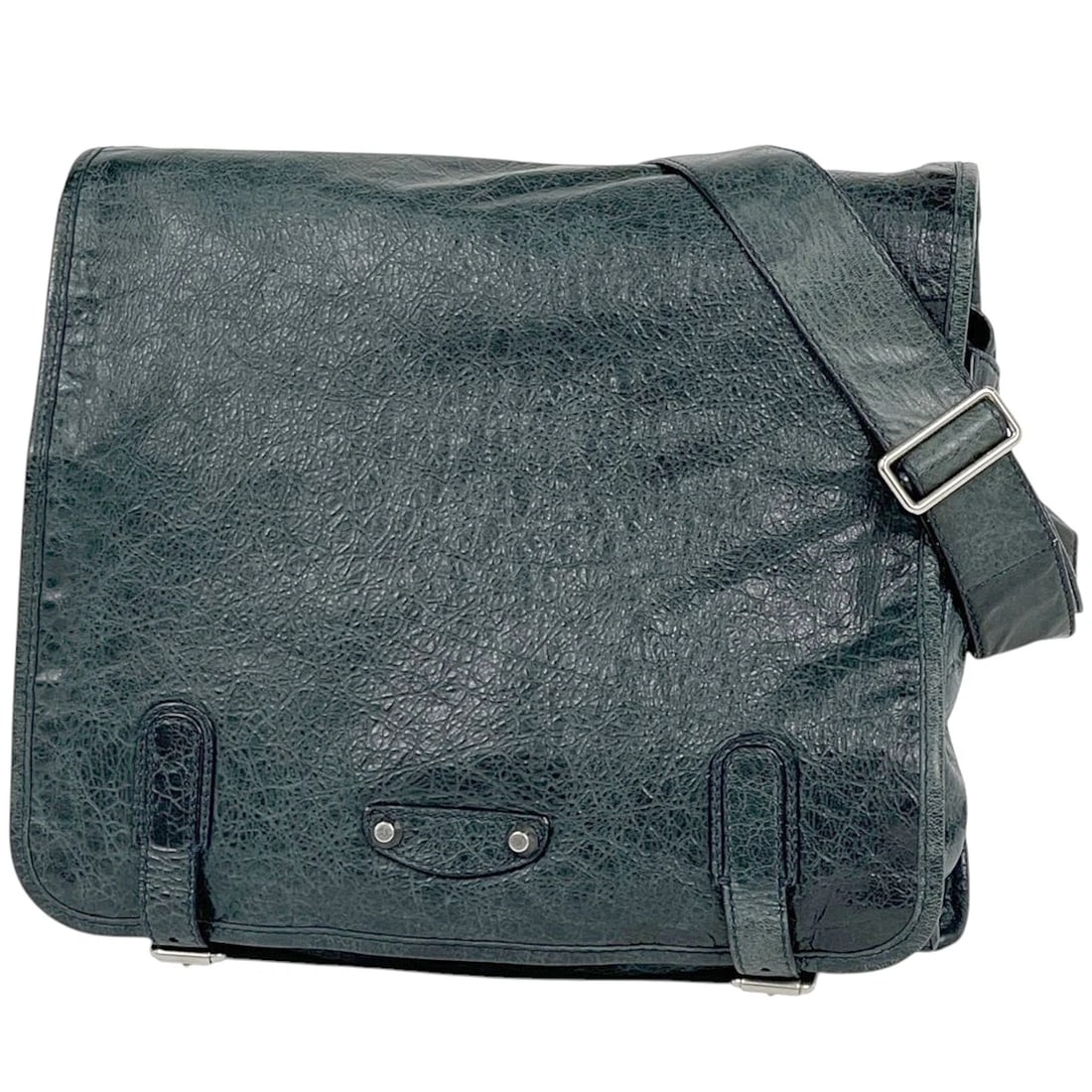 BALENCIAGA SHOULDER BAG LEATHER: Balenciaga Shoulder Bag leather Brand: BALENCIAGA Type/Style: Shoulder Bag Material: Leather Color: Navy blue Size: Width 31cm(12.2inch) Height 32cm(12.6inch) Depth 10cm(3.9inch) Accessories: None
