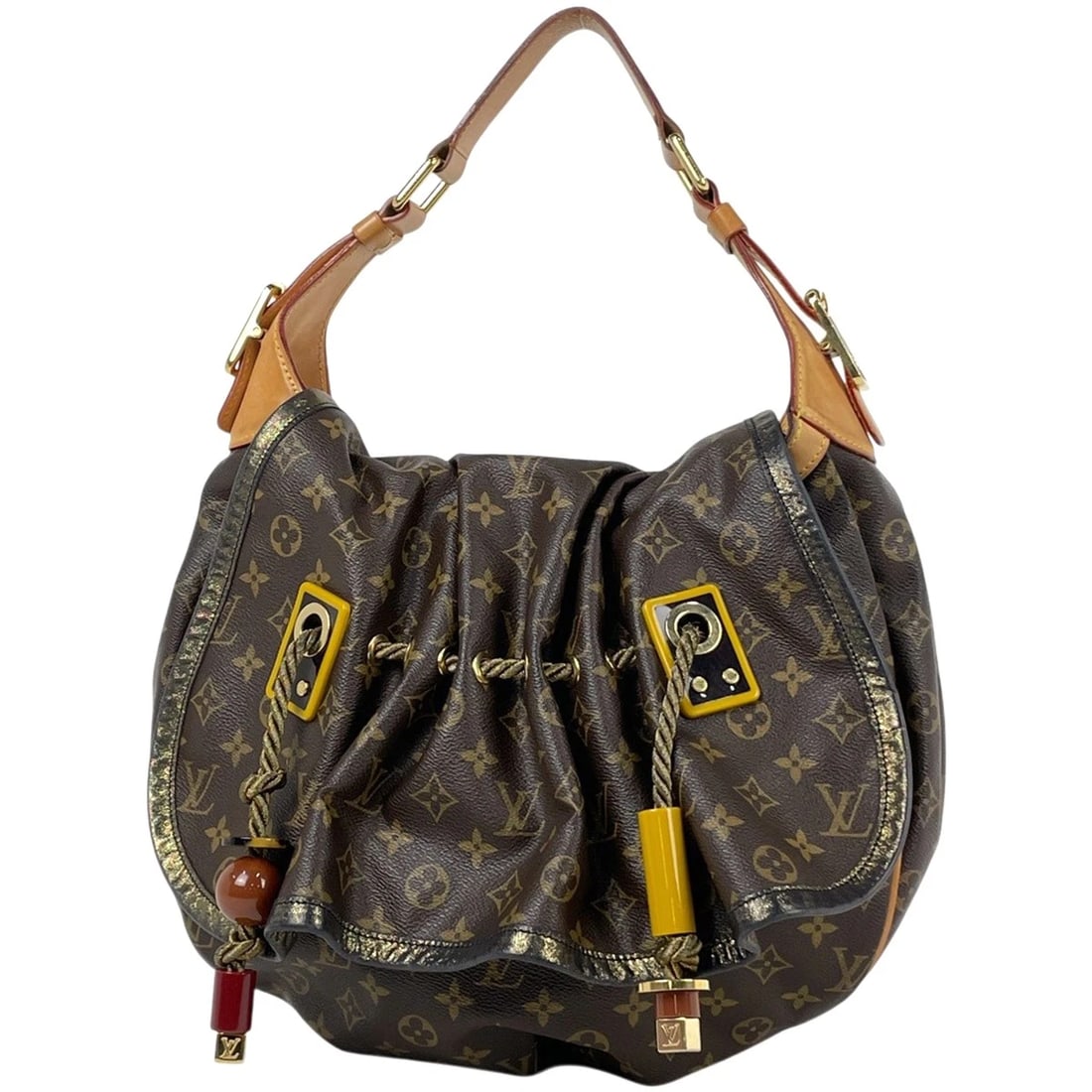 LOUIS VUITTON KALAHARI GM SHOULDER BAG: Louis Vuitton Kalahari GM Shoulder Bag Brand: Louis Vuitton Type/Style: Shoulder Bag Material: Monogram Color: Brown Size: Width 35cm(Maximum value:13.8inch) Height 30cm(Median:11.8inch) Depth 10cm(3.