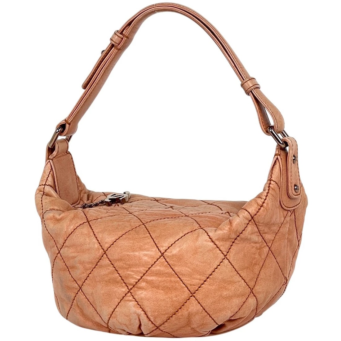 CHANEL WILD STITCH SHOULDER BAG: Chanel Wild Stitch Shoulder Bag Brand: CHANEL Type/Style: Shoulder Bag Material: leather Color: Pale Orange Size: Width 35.5cm(Maximum value:14inch) Height 21cm(Median:8.3inch) Depth 17cm(6.7inch)