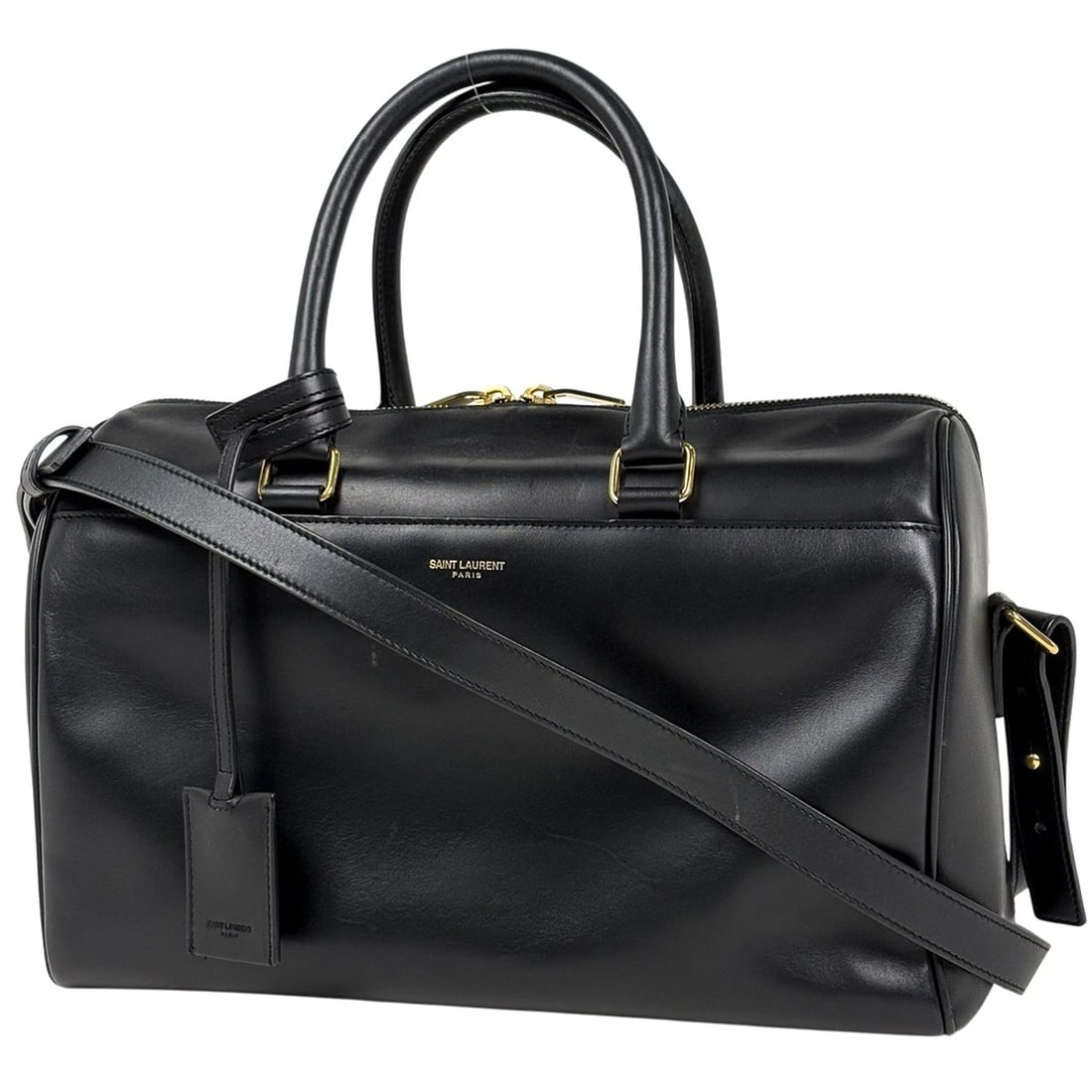 SAINT LAURENT PARIS CLASSIC DUFFLE 6 HANDBAG: Saint Laurent Paris Classic Duffle 6 Handbag Brand: SAINT LAURENT PARIS Type/Style: Hand Bag Material: Leather Color: Black Size: Width 30cm(11.8inch) Height 20cm(7.9inch) Depth 17cm(6.7inch) Acce