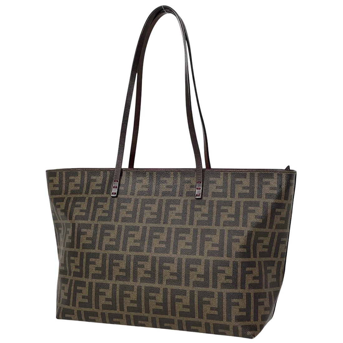 FENDI ZUCCA PATTERN TOTE BAG COATED CANVAS: Fendi Zucca Pattern Tote Bag Coated canvas Brand: FENDI Type/Style: Tote Bag Material: Coated canvas Color: Brown Size: Width 31cm(12.2inch) Height 24cm(9.4inch) Depth 13cm(5.1inch) Accessories: N