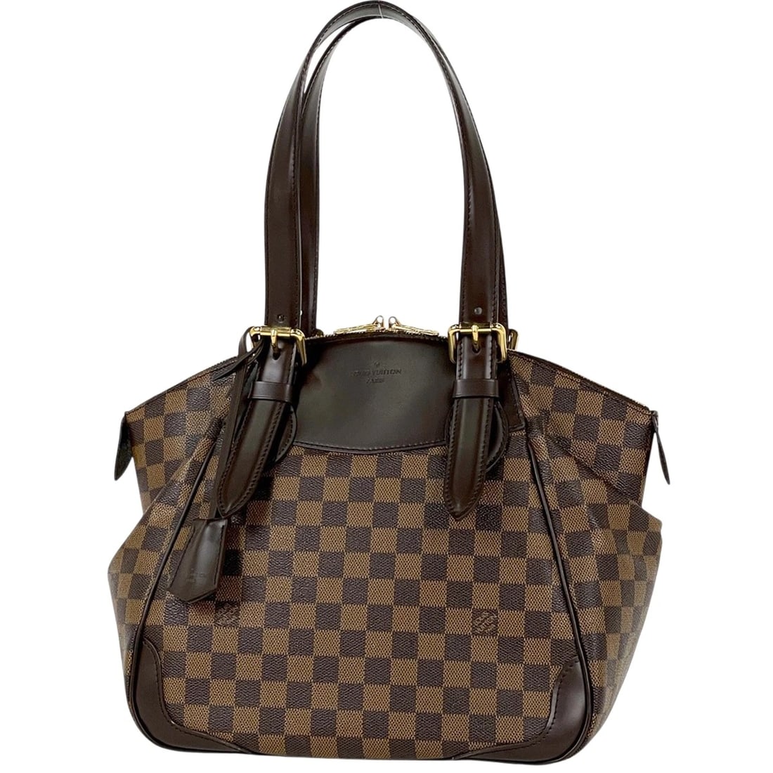 LOUIS VUITTON VERONA MM SHOULDER BAG HAND BAG TOTE BAG: Louis Vuitton Verona MM Shoulder Bag Hand Bag Tote Bag Brand: Louis Vuitton Type/Style: Shoulder Bag Material: Damier Color: brown Size: Width 29cm(11.4inch) Height 29cm(Median:11.4inch) Depth