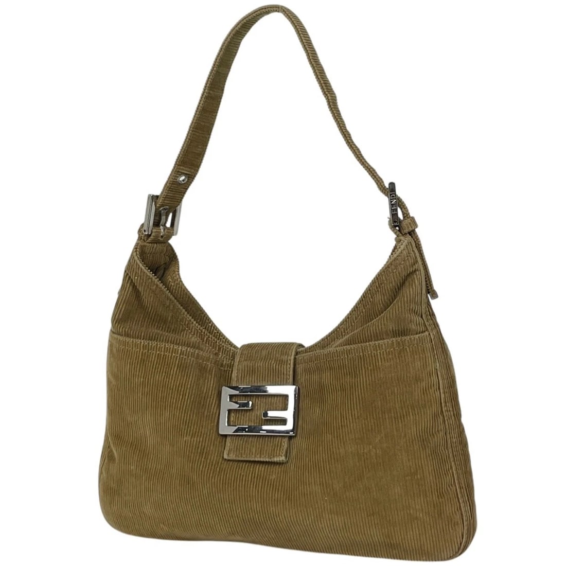 FENDI ZUCCA LOGO SHOULDER BAG SHOULDER BAG: FENDI Zucca Logo Shoulder Bag Shoulder Bag Brand: FENDI Type/Style: Shoulder Bag Material: Corduroy Color: Brown Size: Width 28cm(11inch) Height 17cm(Median:6.7inch) Depth 4cm(1.6inch) Accessories: