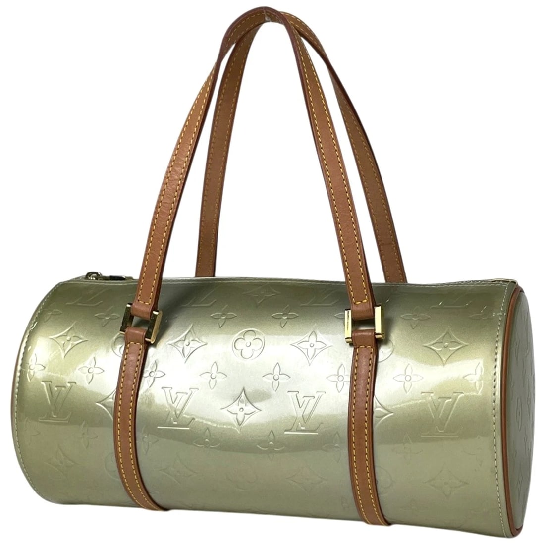 LOUIS VUITTON BEDFORD HAND BAG CYLINDRICAL SHOULDER BAG: Louis Vuitton Bedford Hand Bag Cylindrical Shoulder Bag Brand: Louis Vuitton Type/Style: Hand Bag Material: Monogram Vernis Color: Gray Size: Width 30.5cm(12inch) Height 15cm(5.9inch) Depth