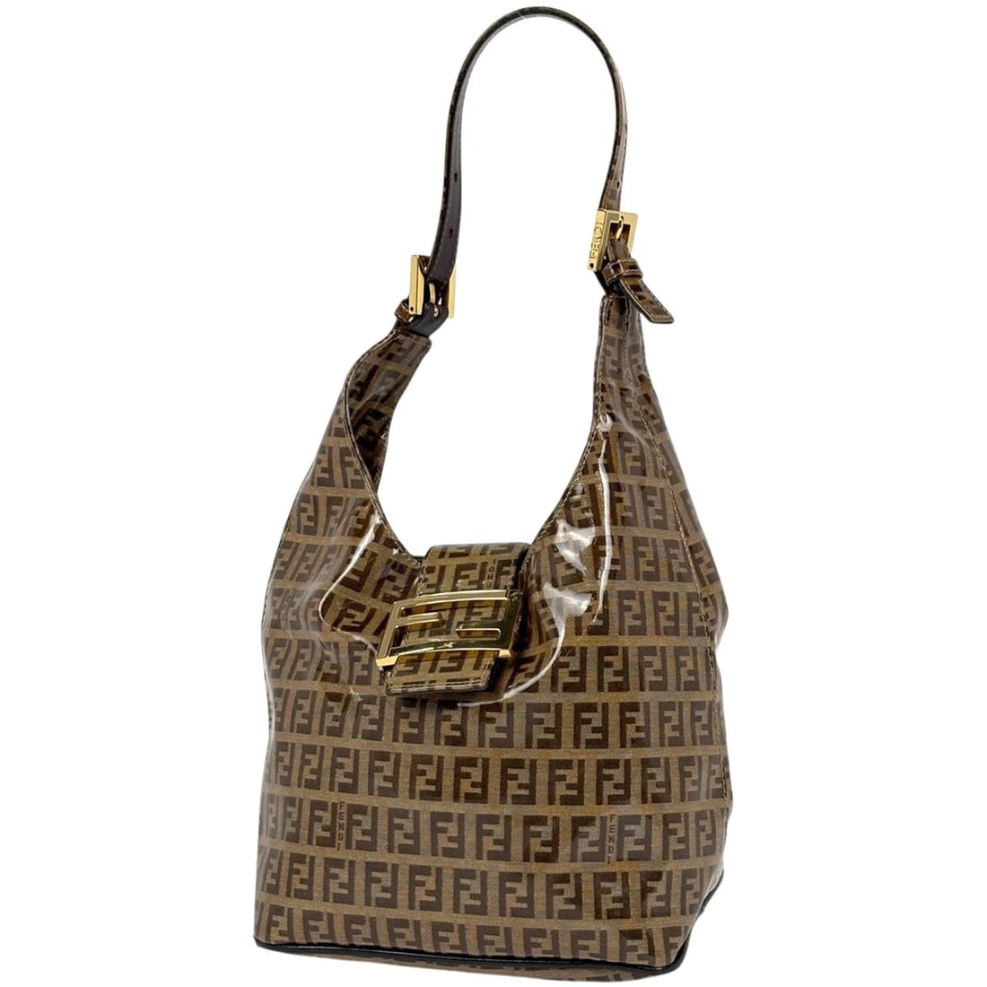 FENDI ZUCCHINO HAND BAG HAND BAG SHOULDER BAG: Fendi Zucchino Hand Bag Hand Bag Shoulder Bag Brand: FENDI Type/Style: Hand Bag Material: Coated canvas Color: Brown Size: Width 19cm(7.5inch) Height 17cm(Median:6.7inch) Depth 13cm(5.1inch)