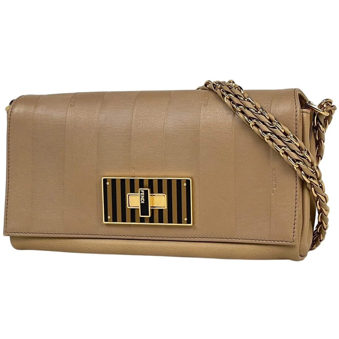 FENDI SHOULDER BAG PECAN LEATHER: Fendi Shoulder Bag Pecan leather Brand: FENDI Type/Style: Shoulder Bag Material: leather Color: Beige Size: Width 25.5cm(10inch) Height 15cm(5.9inch) Depth 6cm(2.4inch) Accessories: None A