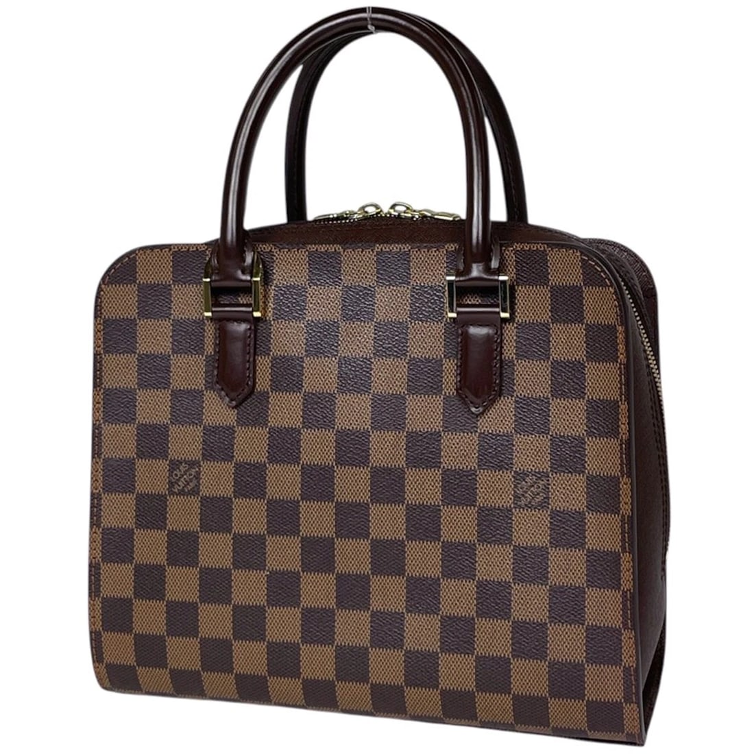 LOUIS VUITTON TRIANA HAND BAG: Louis Vuitton Triana Hand Bag Brand: Louis Vuitton Type/Style: Hand Bag Material: Damier Color: Brown Size: Width 26cm(10.2inch) Height 22cm(8.7inch) Depth 12cm(4.7inch) Accessories: None