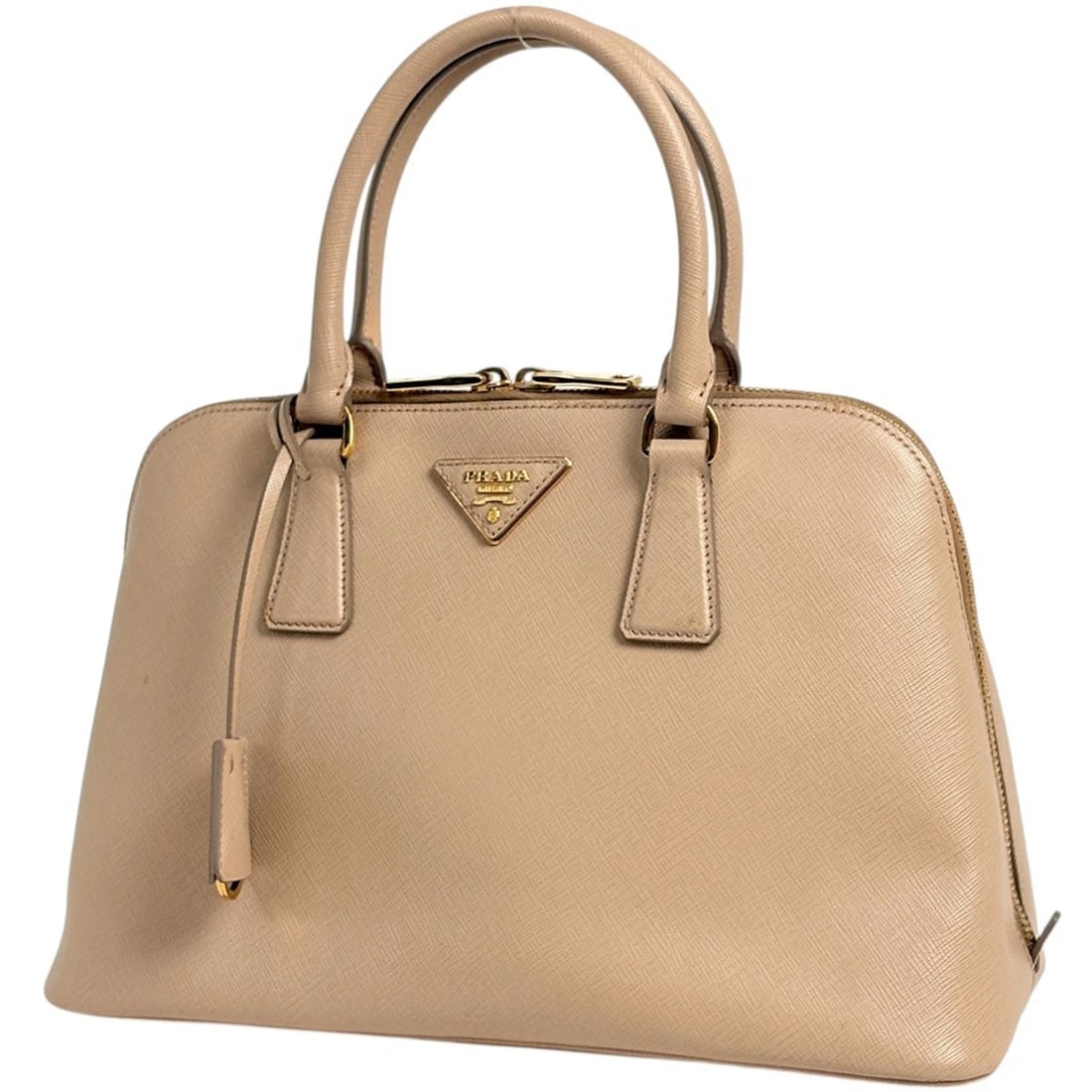 PRADA HAND BAG WITH LOGO SAFIANO: PRADA Hand Bag with logo Safiano Brand: PRADA Type/Style: Hand Bag Material: Safiano leather Color: Beige Size: Width 32cm(12.6inch) Height 21cm(8.3inch) Depth 13.5cm(5.3inch) Accessories: None