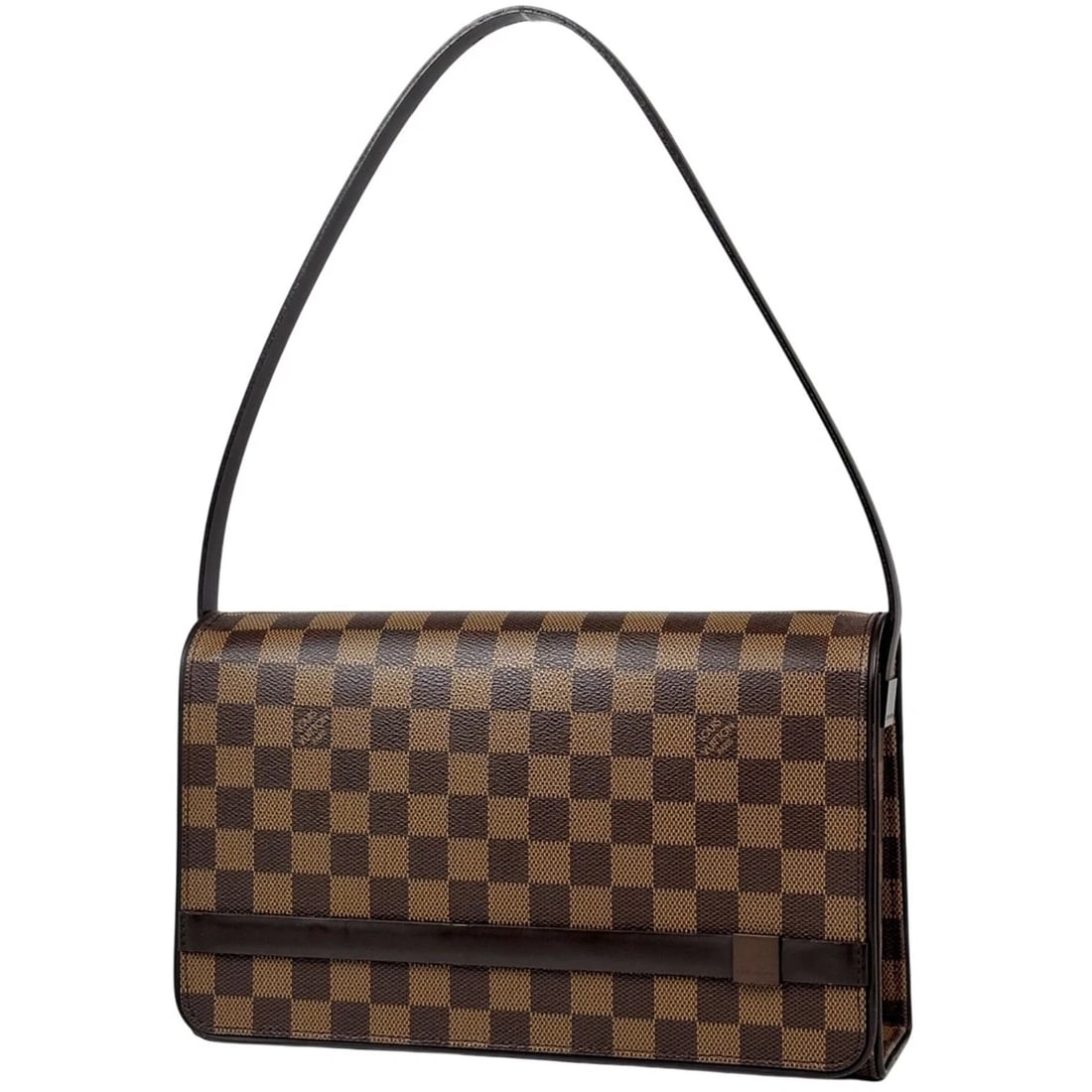 LOUIS VUITTON TRIBECA RON SHOULDER BAG: Louis Vuitton Tribeca Ron Shoulder Bag Brand: Louis Vuitton Type/Style: Shoulder Bag Material: Damier Color: Brown Size: Width 29cm(11.4inch) Height 17.5cm(6.9inch) Depth 8cm(3.1inch) Accessories: