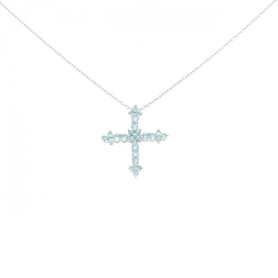 K18WG CROSS TOURMALINE NECKLACE (1 of 3)
