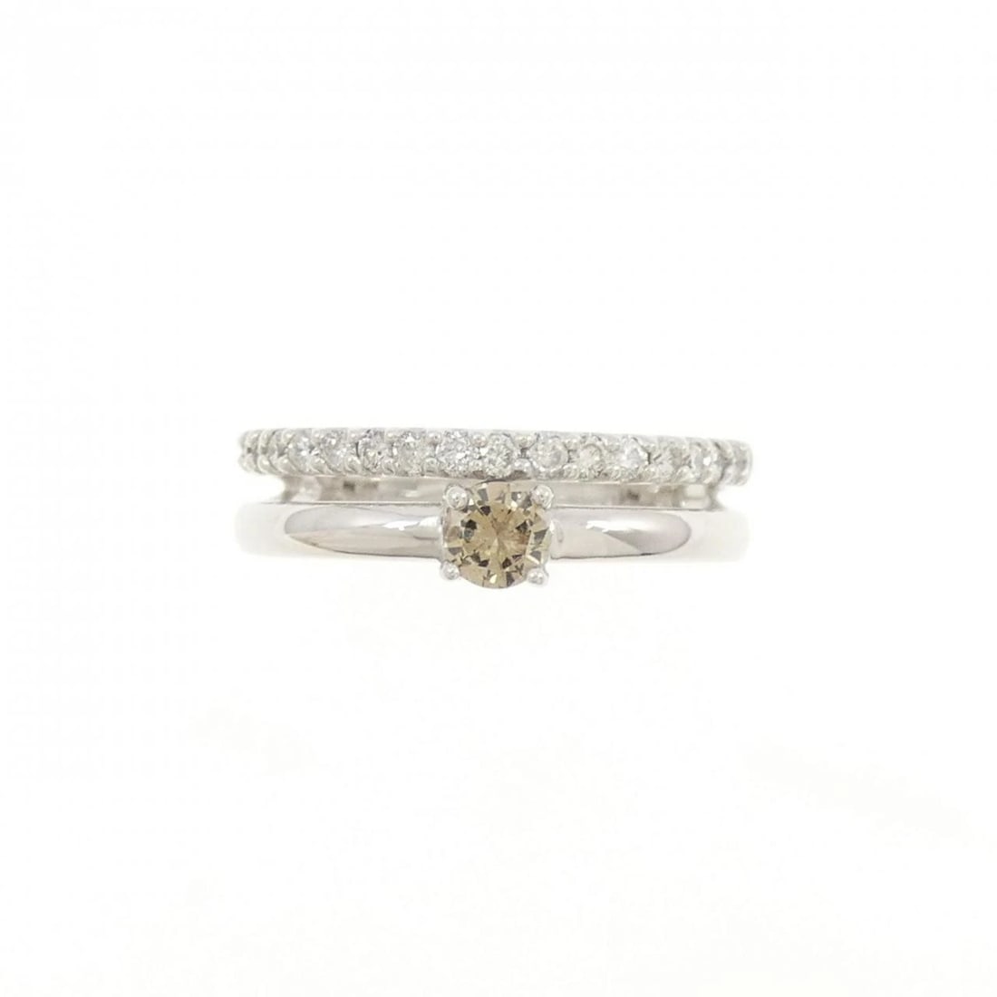 K18WG DIAMOND RING - 2