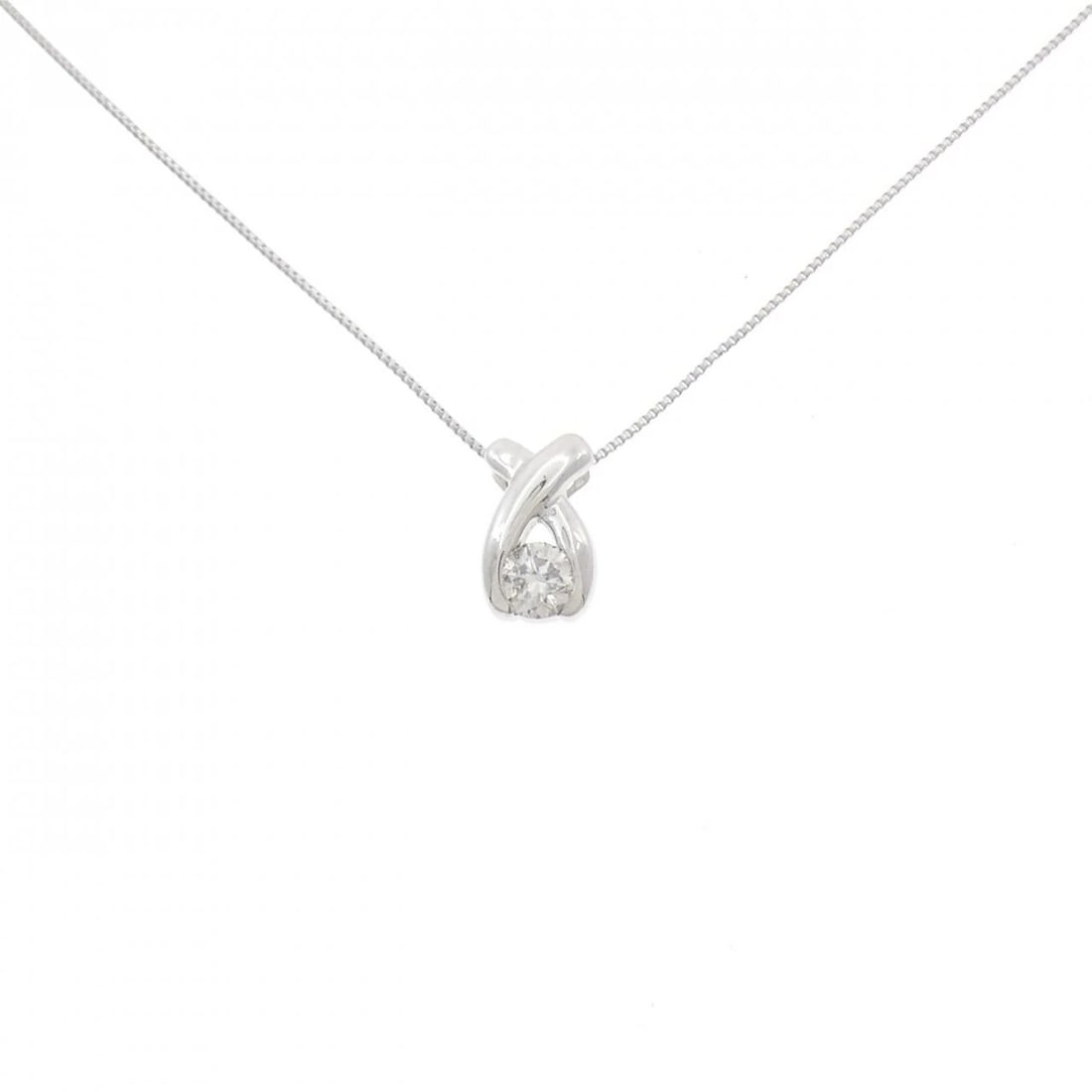K18WG DIAMOND NECKLACE: K18WG Diamond Necklace Brand: Unbranded Type/Style: Diamond Necklace Material: K18 white gold, Main Stone Natural Color: WG Size: Length: 41cm Accessories: None Accessories Notice: When pu